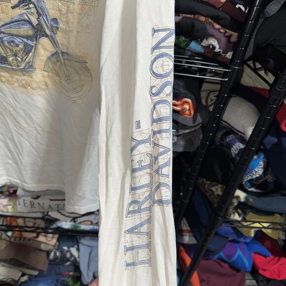 Y2K 2010 Harley Davidson Washington State Wolf Distressed Longsleeve Shirt Large - Picture 4 of 11